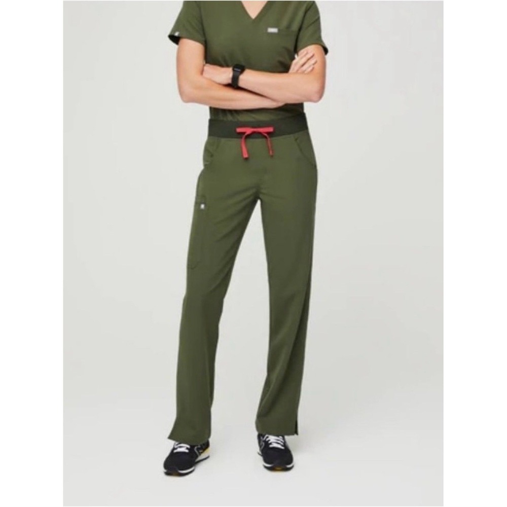 FIGS Pants Womens XL Petite Kade Cargo Scrubs Olive Green Technical Collection
